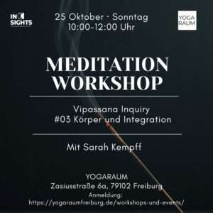 Workshop zu Körper und Integration in der Meditation