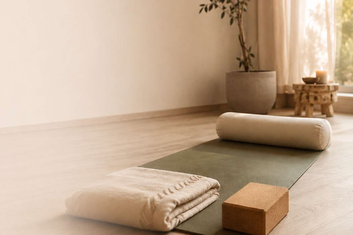 Yogamatte im Yogastudio